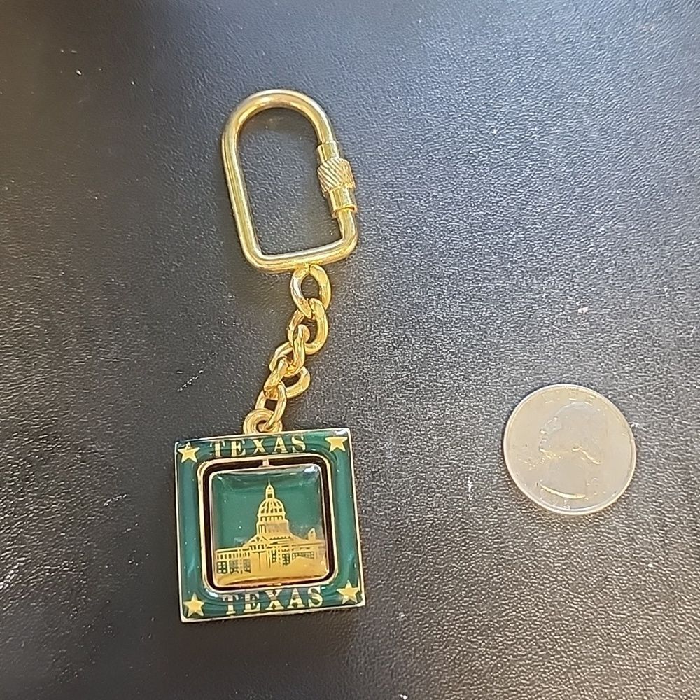 Texas gold spinner Keychain